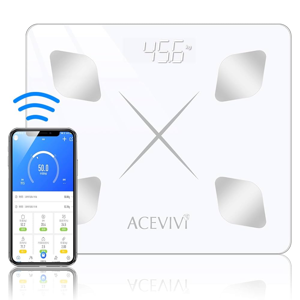 Vyvo leggera 高機能体重計 体組成計 Amazon | ヴィーヴォ VYVO leggera 体組成計 体重計 体脂肪計